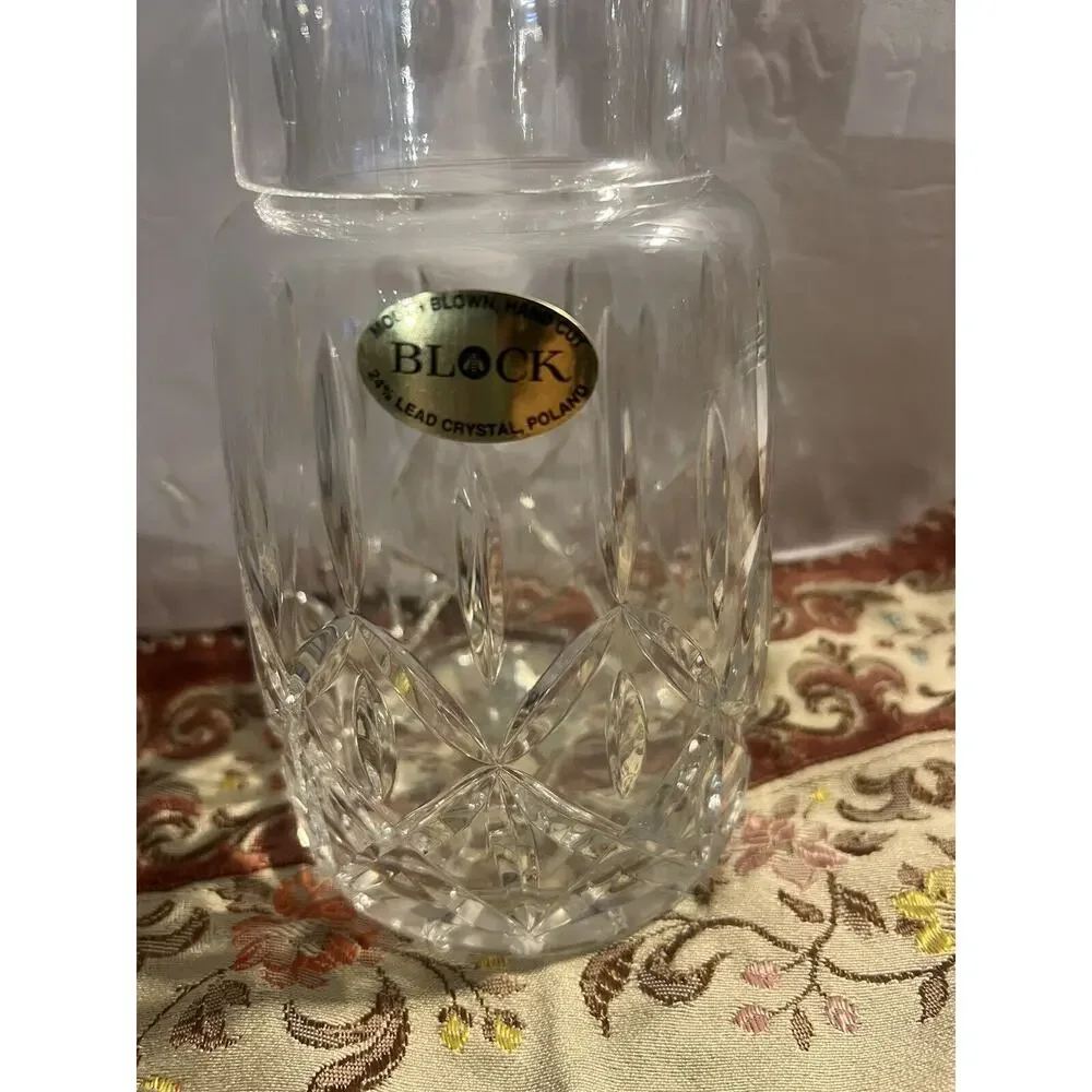 Crystal Clear Cut Glass Vase - Clear